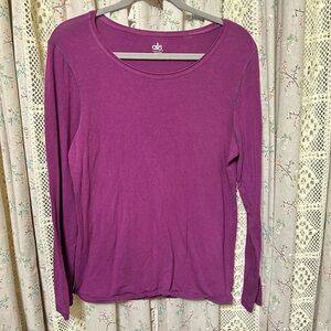 Alo Yoga Purple Long Sleeve Bamboo Blend Top Women’s XL EUC